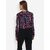 Purys Women Dark Blue Poly Cotton Striped Casual Shirt