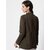 PURYS Dark Green Solid Shrugs for Women