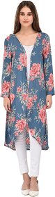 PURYS Blue Floral Shrugs for Women