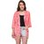 PURYS Pink Self Design Shrugs for Women