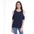Purys Women Dark Blue Solid Regular Top