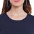 Purys Women Dark Blue Solid Regular Top