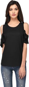 Purys Women Black Solid Regular Top