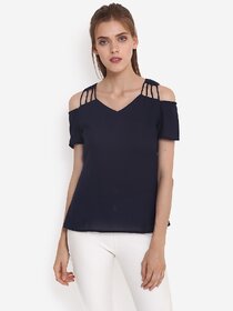 Purys Women Black Solid Regular Top