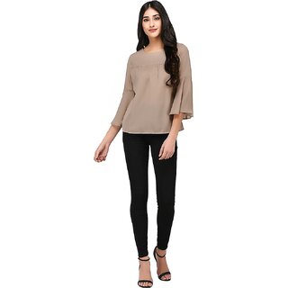 Latest Women Purys Women Grey Solid Regular Top 2025 at ShopCircuit | ONDC