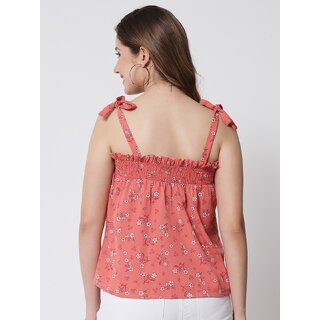 Affordable Women PURYS Women Pink Printed Regular Top 2025 at ShopCircuit | ONDC