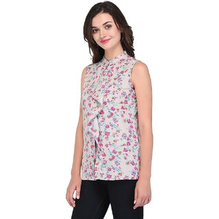 Stylish Women Purys Women Grey Printed Regular Top 2025 at ShopCircuit | ONDC