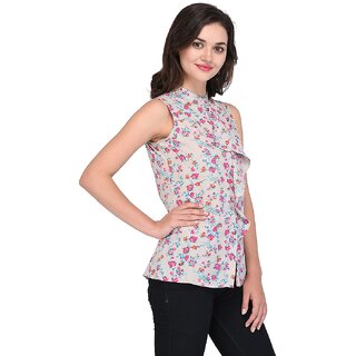 Stylish Women Purys Women Grey Printed Regular Top 2025 at ShopCircuit | ONDC