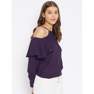 Exclusive Women PURYS Women Purple Solid Strappy Top 2025 at ShopCircuit | ONDC