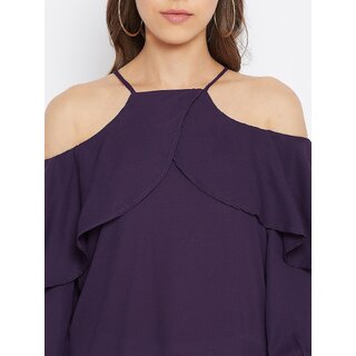Exclusive Women PURYS Women Purple Solid Strappy Top 2025 at ShopCircuit | ONDC