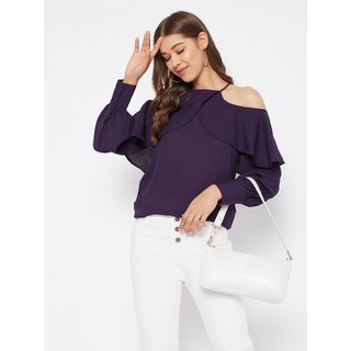 Exclusive Women PURYS Women Purple Solid Strappy Top 2025 at ShopCircuit | ONDC