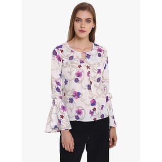 Exclusive Women Purys Women White Floral Regular Top 2025 at ShopCircuit | ONDC