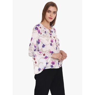 Exclusive Women Purys Women White Floral Regular Top 2025 at ShopCircuit | ONDC