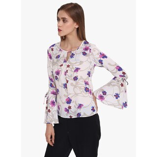 Exclusive Women Purys Women White Floral Regular Top 2025 at ShopCircuit | ONDC