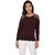 Purys Women Maroon Solid Regular Top