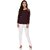 Purys Women Maroon Solid Regular Top