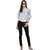 Purys Women White Printed Boxy Top