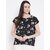 Purys Women Black Printed Regular Top