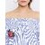 Purys Women White Striped Off Shoulder Top