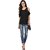 Purys Women Black Solid Regular Top