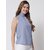 PURYS Women Blue Solid Regular Top