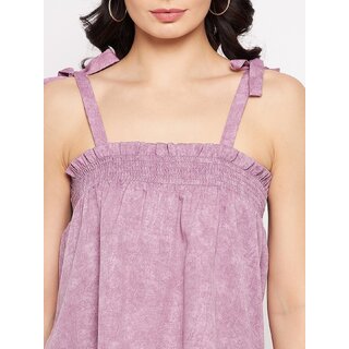 Exclusive Women PURYS Women Purple Solid Basic Top 2025 at ShopCircuit | ONDC