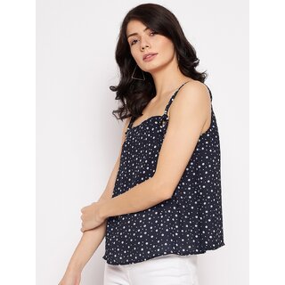 New Women PURYS Women Blue Printed Basic Top 2025 at ShopCircuit | ONDC