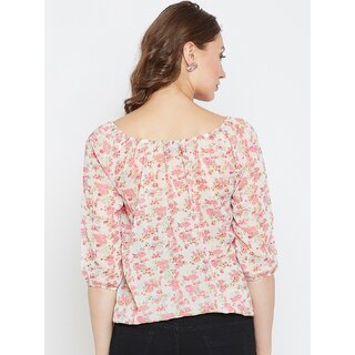 Latest Women Purys Women Beige Printed Regular Top 2025 at ShopCircuit | ONDC