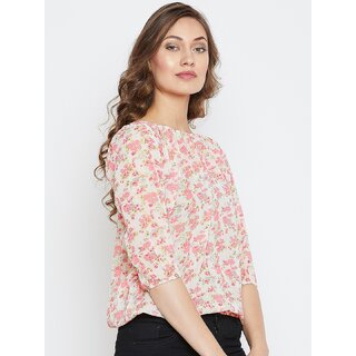 Latest Women Purys Women Beige Printed Regular Top 2025 at ShopCircuit | ONDC