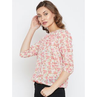 Latest Women Purys Women Beige Printed Regular Top 2025 at ShopCircuit | ONDC
