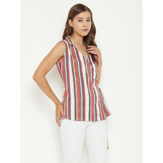 New Women PURYS Women White Tie-Dye Wrap Top 2025 at ShopCircuit | ONDC