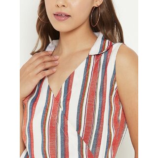 New Women PURYS Women White Tie-Dye Wrap Top 2025 at ShopCircuit | ONDC