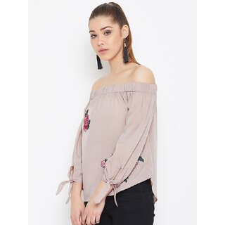Elegant Women Purys Women Beige Floral Regular Top 2025 at ShopCircuit | ONDC