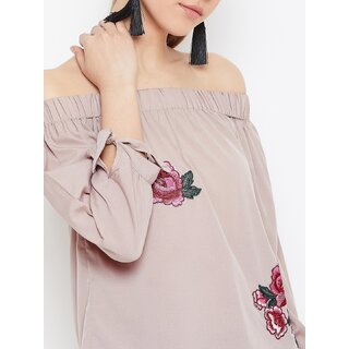 Elegant Women Purys Women Beige Floral Regular Top 2025 at ShopCircuit | ONDC