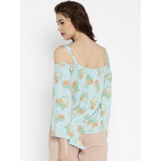 Modern Women Purys Women Blue Printed Regular Top 2025 at ShopCircuit | ONDC
