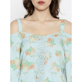 Modern Women Purys Women Blue Printed Regular Top 2025 at ShopCircuit | ONDC
