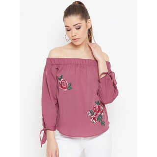 Latest Women Purys Women Pink Floral Regular Top 2025 at ShopCircuit | ONDC