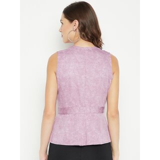 New Women PURYS Women Purple Printed Regular Top 2025 at ShopCircuit | ONDC