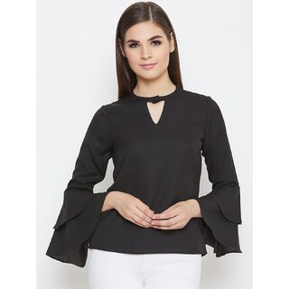 Luxurious Women Purys Women Black Solid Regular Top 2025 at ShopCircuit | ONDC