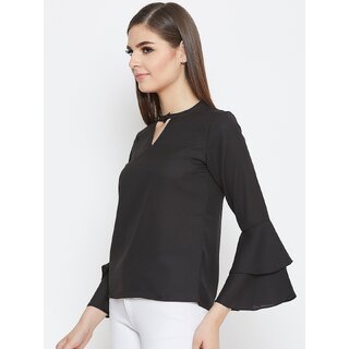 Luxurious Women Purys Women Black Solid Regular Top 2025 at ShopCircuit | ONDC
