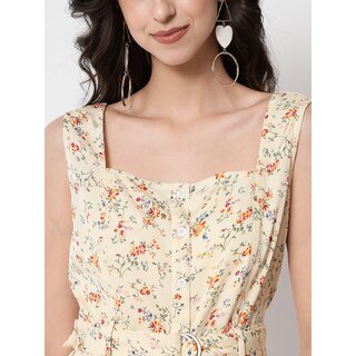 Sophisticated Women PURYS Women Beige Floral Regular Top 2025 at ShopCircuit | ONDC