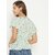 PURYS Women Green Printed Wrap Top