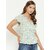 PURYS Women Green Printed Wrap Top