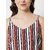PURYS Women White Striped Regular Top