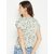 PURYS Women Green Printed Wrap Top