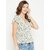 PURYS Women Green Printed Wrap Top