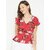 PURYS Women Multicolor Printed Wrap Top