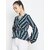 Purys Women Black Striped Regular Fit Casual Top with Short Sleeves