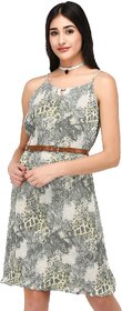 Purys Women Green A Line Dress