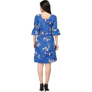 Modern Women Purys Women Blue A Line Dress 2025 at ShopCircuit | ONDC